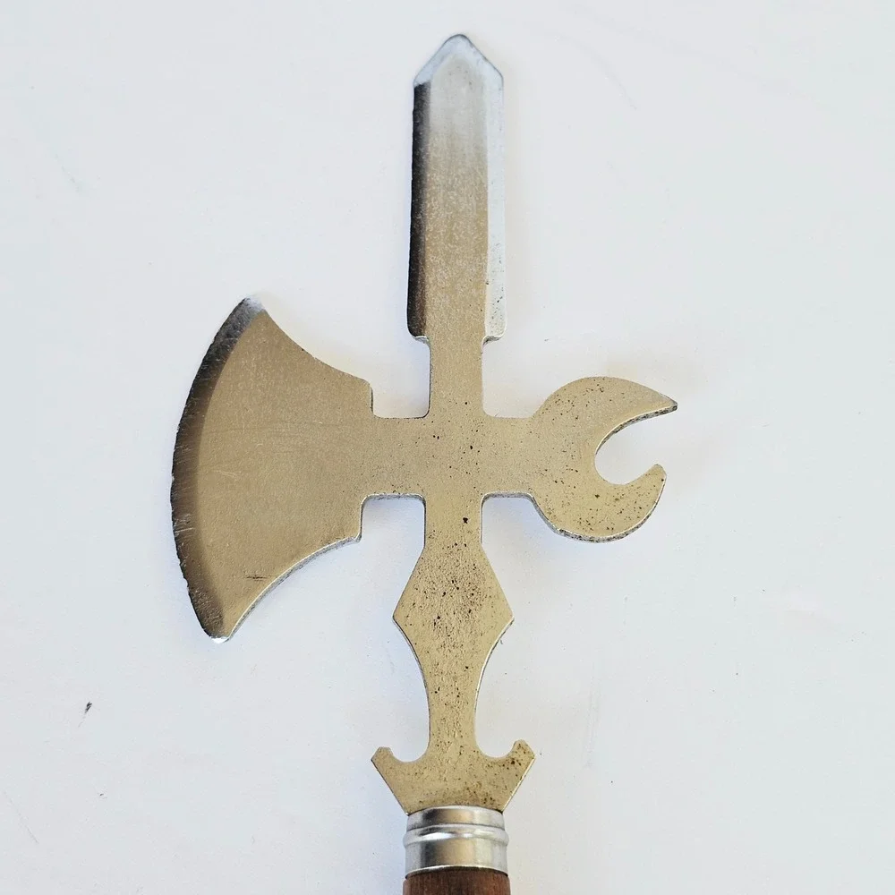 Vintage Japan Halberd Battle Axe Letter Opener Bottle Opener Medieval Gothic